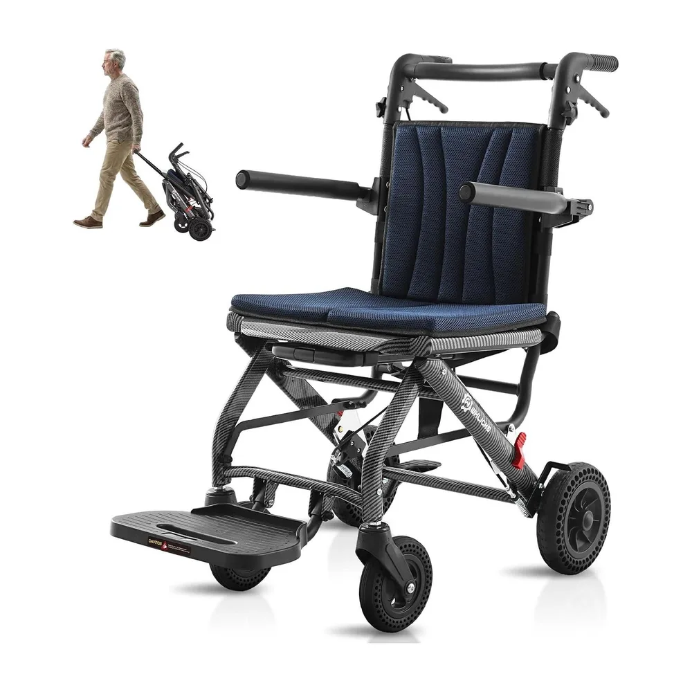 WHLICKS A09 Transport & Shower Chair — Dark Blue