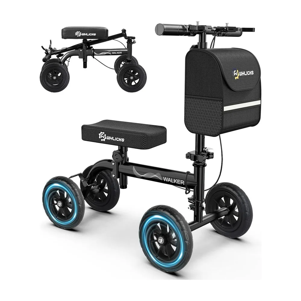 WHLICKS KS0103 All-Terrain Knee Scooter — Standard Black Pro