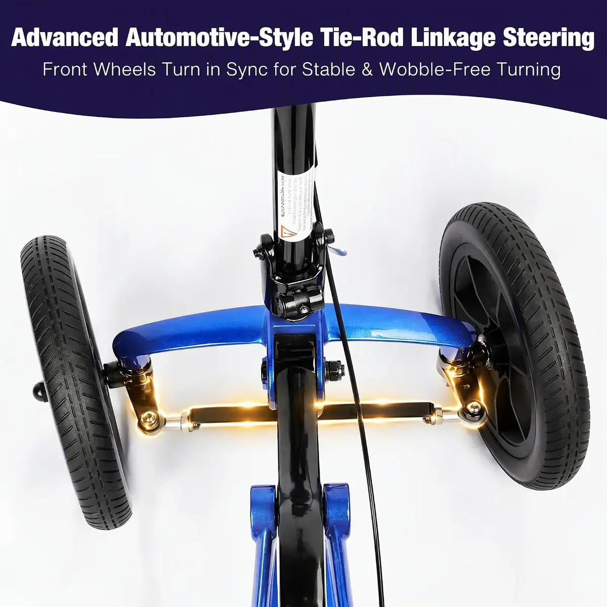 WHLICKS Quad All-Terrain Knee Scooter — Dark Blue image 8